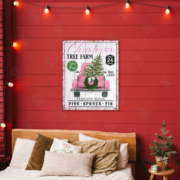 Stupell Industries Creatif Belle | Pink Christmas Tree Farm