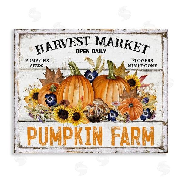 stupell industries Creatif Belle | Pumpkin Farm with Sunflowers