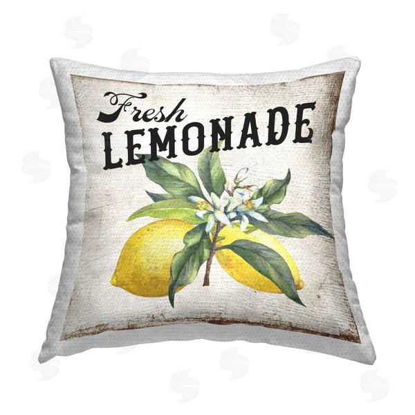 Stupell Industries Creatif Belle | Rustic Fresh Lemonade Printed Throw Pillow