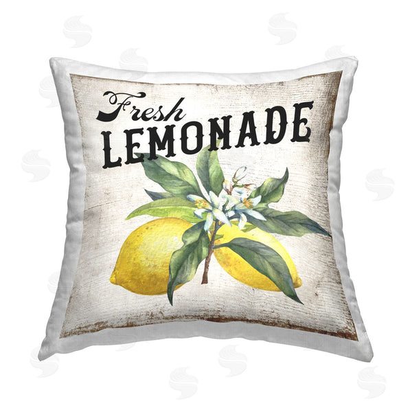 stupell industries Creatif Belle | Rustic Fresh Lemonade Printed Throw Pillow