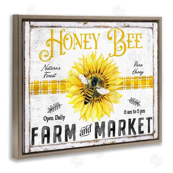Stupell Industries Creatif Belle | Rustic Honey Bee & Flower