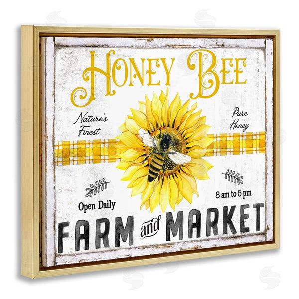 Stupell Industries Creatif Belle | Rustic Honey Bee & Flower