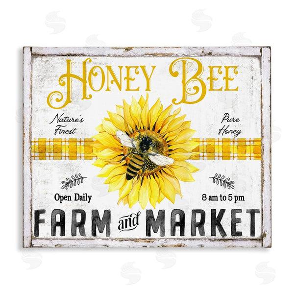stupell industries Creatif Belle | Rustic Honey Bee & Flower