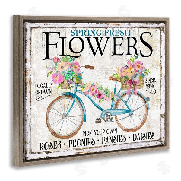 Stupell Industries Creatif Belle | Spring Fresh Flowers & Bike