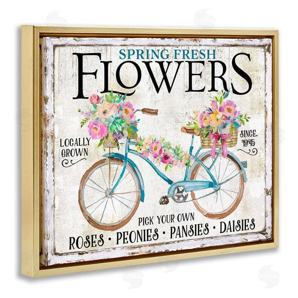 Stupell Industries Creatif Belle | Spring Fresh Flowers & Bike