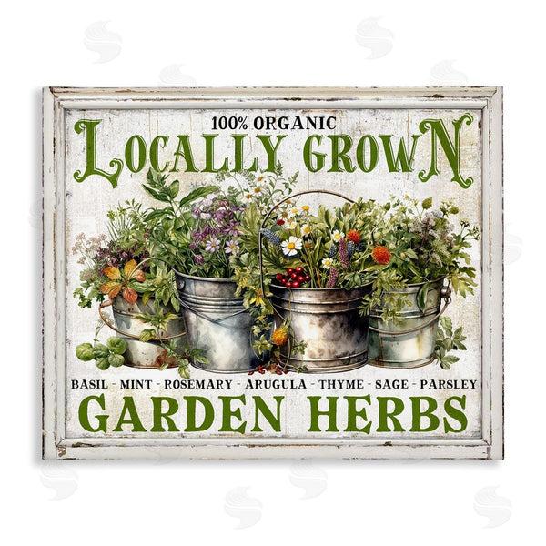 stupell industries Creatif Belle | Vintage Herbs in Buckets