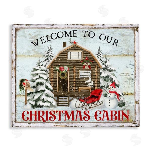 stupell industries Creatif Belle | Welcome Christmas Cabin