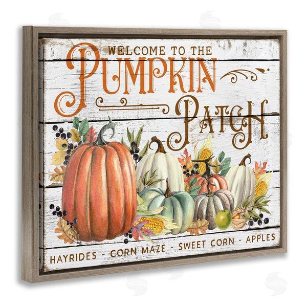 Stupell Industries Creatif Belle | Welcome Pumpkin Patch Wall Art