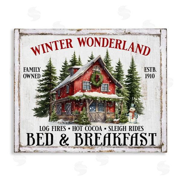 stupell industries Creatif Belle | Winter Bed & Breakfast