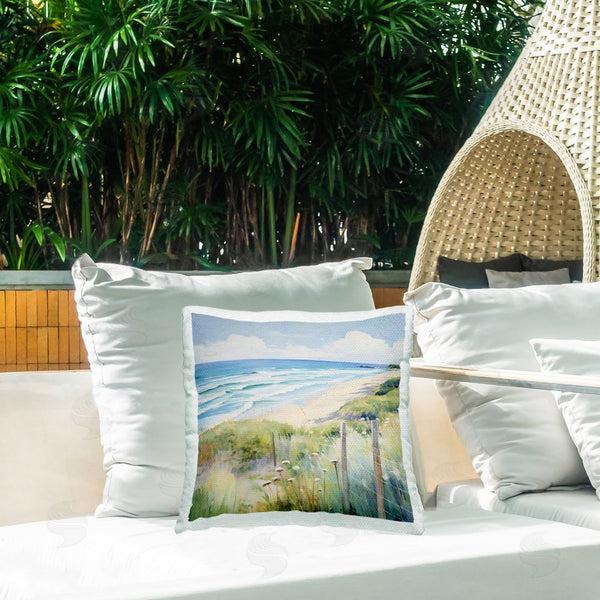 Stupell Industries Creative Studio | Along The Coast Scenic View Printed Throw Pillow