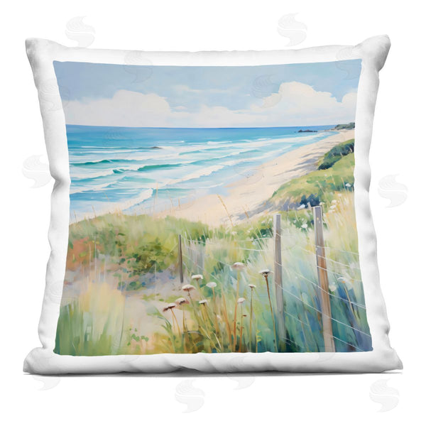 stupell industries Creative Studio | Along The Coast Scenic View Printed Throw Pillow