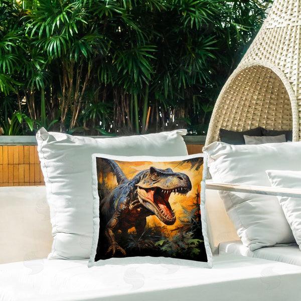 Stupell Industries Creative Studio | Angry Dinosaur Roaring Throw Pillow