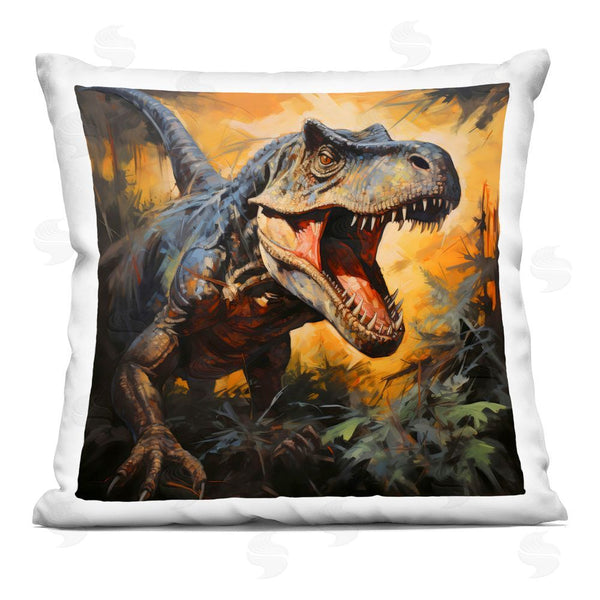 stupell industries Creative Studio | Angry Dinosaur Roaring Throw Pillow