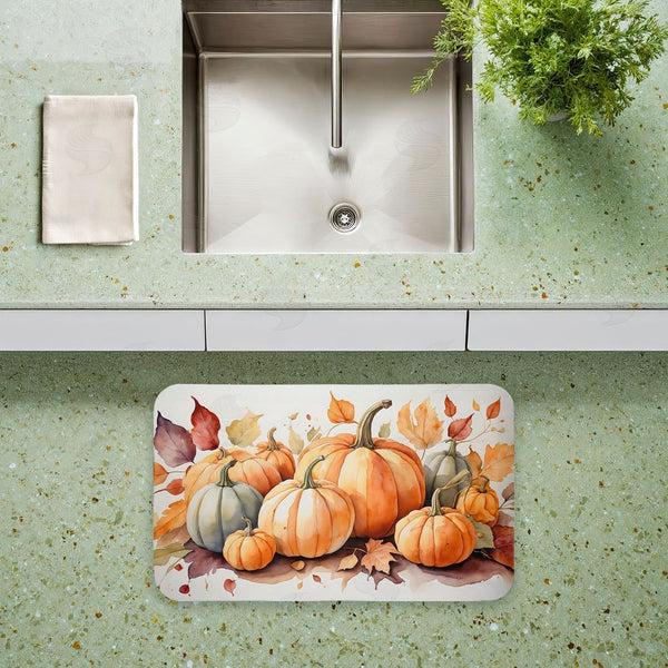 Stupell Industries Creative Studio | Autumn Pumpkin Harvest Bundle Anti-Fatigue Mat