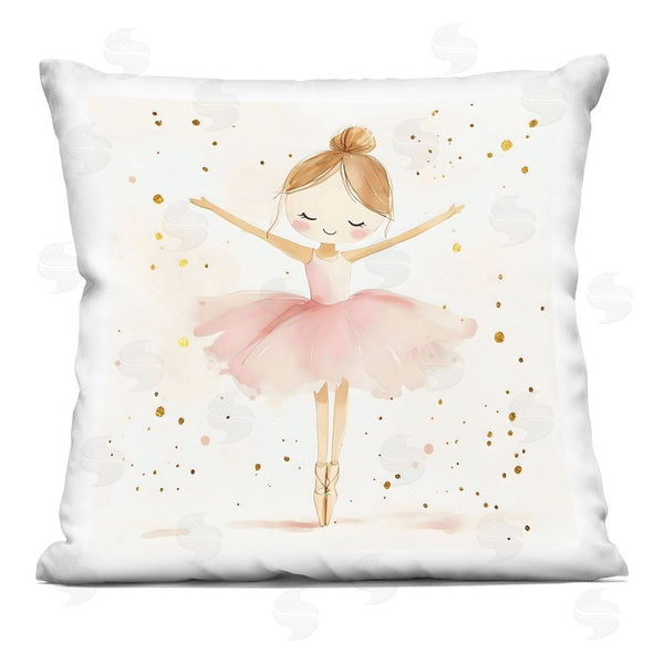 stupell industries Creative Studio | Ballerina On Her Toes Throw Pillow