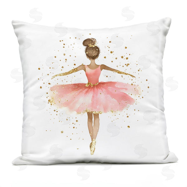 Stupell Industries Creative Studio | Ballerina With Gold Glitter Throw Pillow