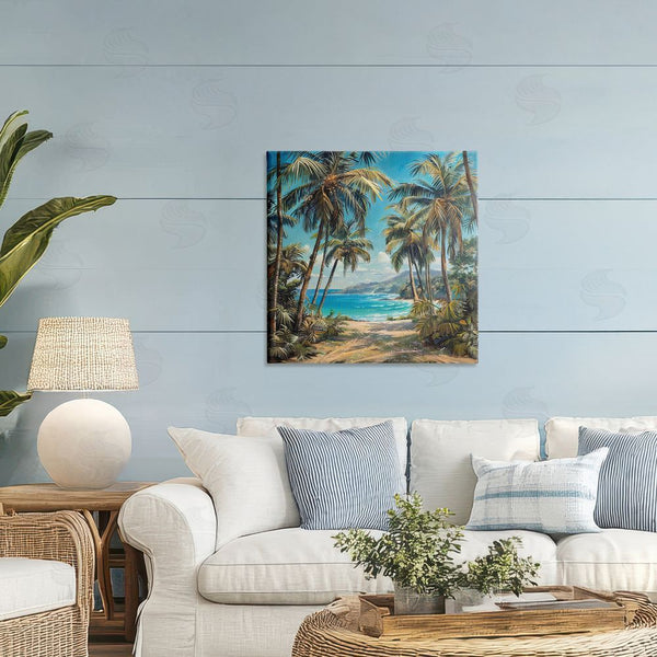 Stupell Industries Creative Studio | Beach Pathway Palm Reflections