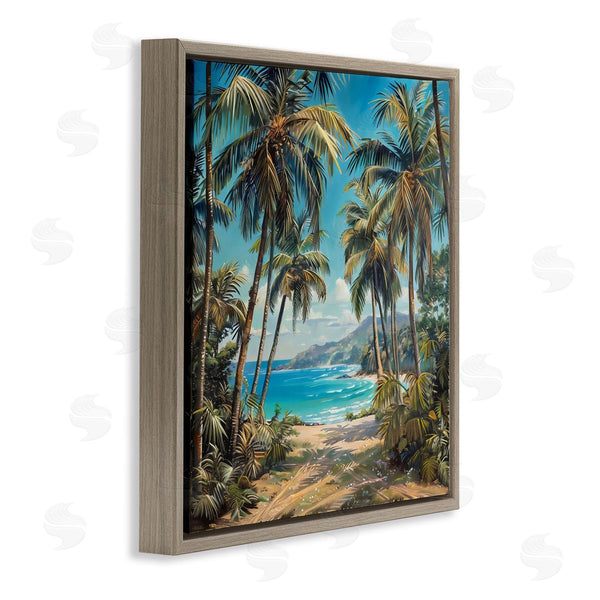 Stupell Industries Creative Studio | Beach Pathway Palm Reflections