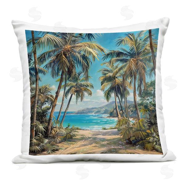 Stupell Industries Creative Studio | Beach Pathway Palm Reflections Printed Throw Pillow