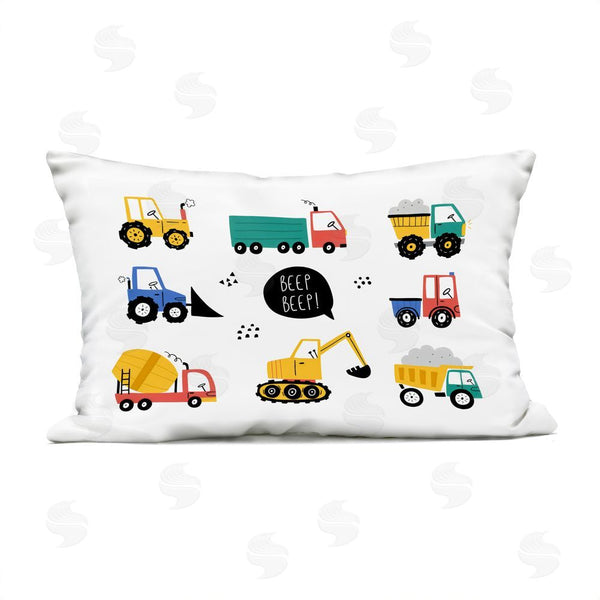 Stupell Industries Creative Studio | Beep Construction Vehicles Throw Pillow