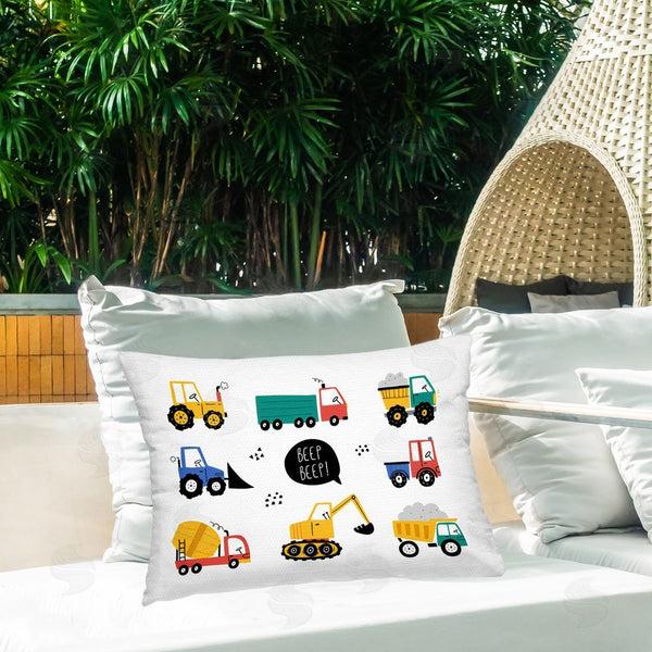 Stupell Industries Creative Studio | Beep Construction Vehicles Throw Pillow