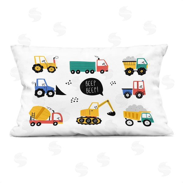 stupell industries Creative Studio | Beep Construction Vehicles Throw Pillow