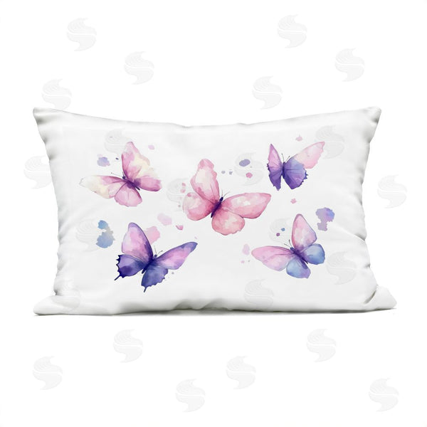 Stupell Industries Creative Studio | Blue And Pink Butterflies Throw Pillow