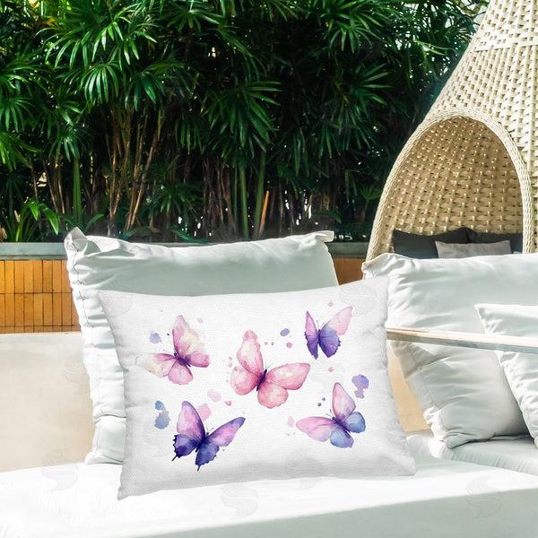 Stupell Industries Creative Studio | Blue And Pink Butterflies Throw Pillow