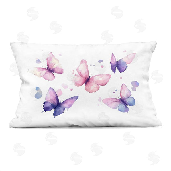 stupell industries Creative Studio | Blue and Pink Butterflies Throw Pillow