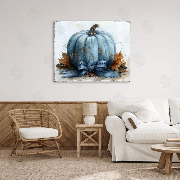 Stupell Industries Creative Studio | Blue Pumpkin With Bow Wall Art