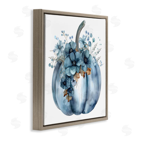 Stupell Industries Creative Studio | Blue Pumpkin With Flowers Wall Art