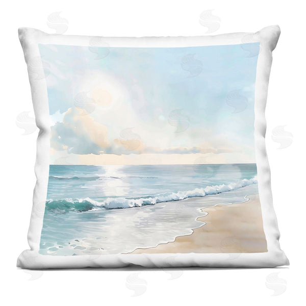 stupell industries Creative Studio | Blue Seascape Overhead Cloud Printed Throw Pillow