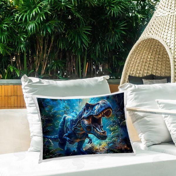 Stupell Industries Creative Studio | Blue Toned Dinosaur Roar Throw Pillow