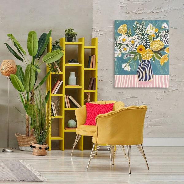 Stupell Industries Creative Studio | Bouquet On Striped Setting