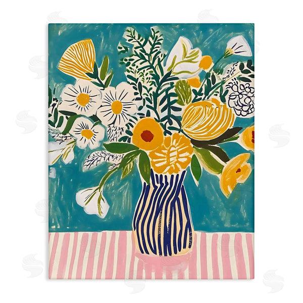 stupell industries Creative Studio | Bouquet on Striped Setting