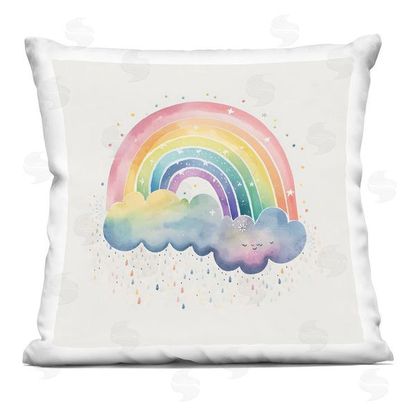 stupell industries Creative Studio | Bright Boho Rainbow & Stars Throw Pillow