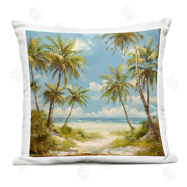 Stupell Industries Creative Studio | Bright Palms Tropical Paradise Printed Throw Pillow
