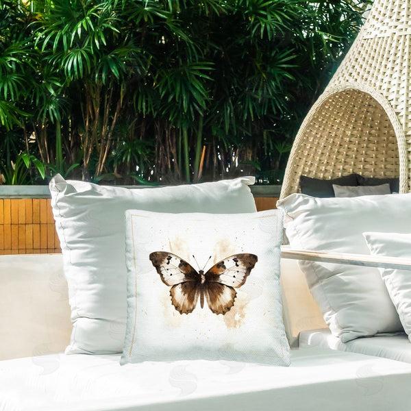 Stupell Industries Creative Studio | Brown Washed Moth Printed Throw Pillow
