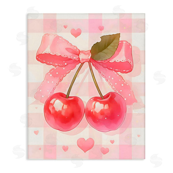 Stupell Industries Creative Studio | Cherries On Pink Gingham