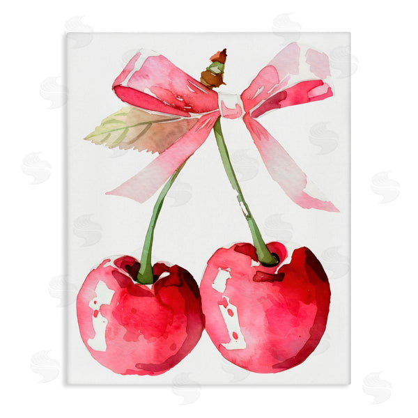 stupell industries Creative Studio | Cherries with Chic Pink Bow