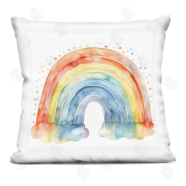 stupell industries Creative Studio | Colored Rainbow Clouds Throw Pillow