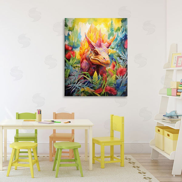 Stupell Industries Creative Studio | Colorful Dinosaur In Jungle