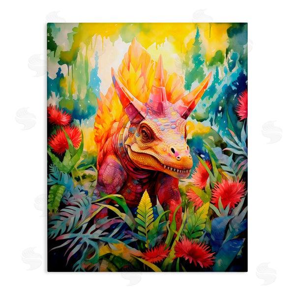 stupell industries Creative Studio | Colorful Dinosaur in Jungle