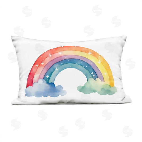 Stupell Industries Creative Studio | Colorful Rainbow With White Stars Throw Pillow