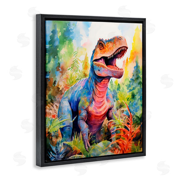 Stupell Industries Creative Studio | Colorful T-Rex Dinosaur In Jungle