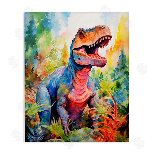 stupell industries Creative Studio | Colorful T-Rex Dinosaur in Jungle