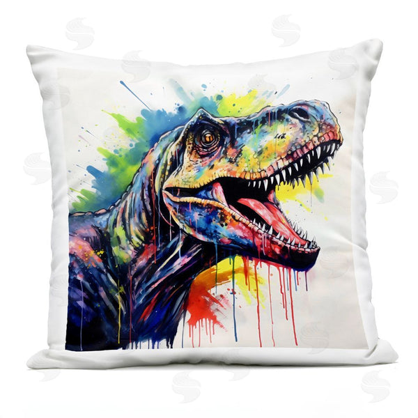 Stupell Industries Creative Studio | Colorful T-Rex Roaring Throw Pillow
