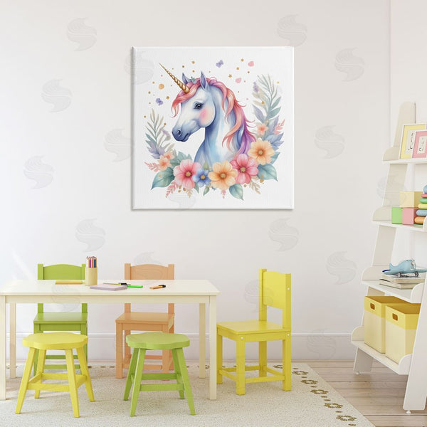 Stupell Industries Creative Studio | Colorful Unicorn With Flowers Wall Art