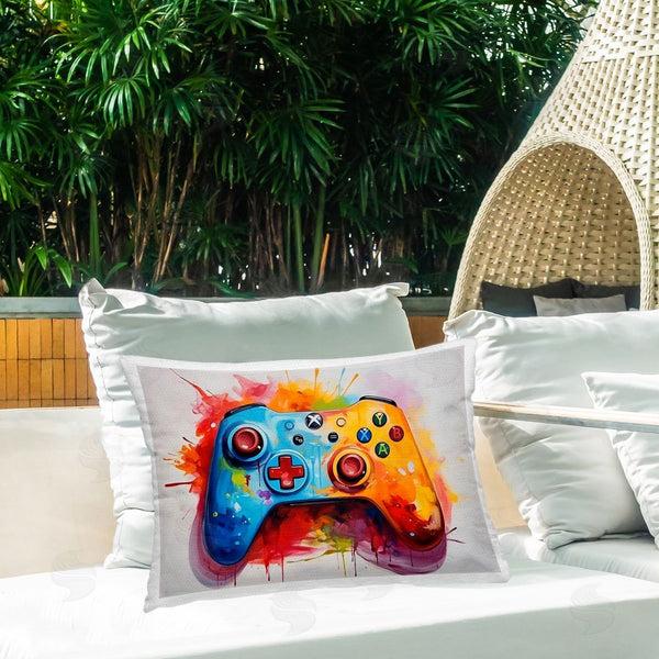 Stupell Industries Creative Studio | Colorful Video Game Controller Printed Throw Pillow