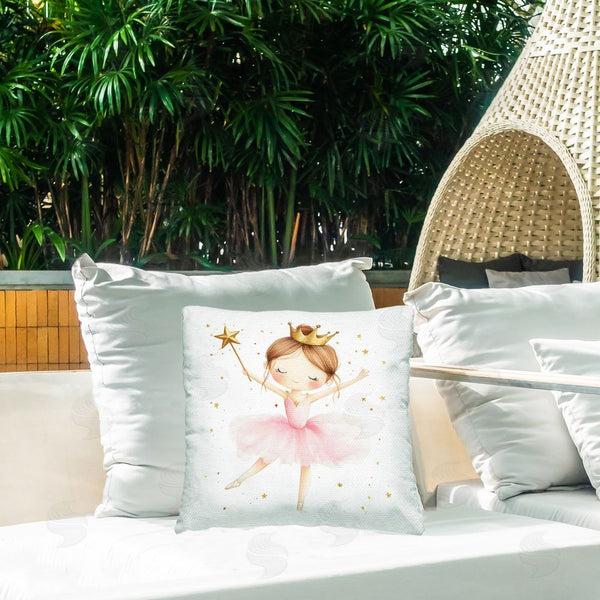 Stupell Industries Creative Studio | Cute Ballerina With Crown Throw Pillow